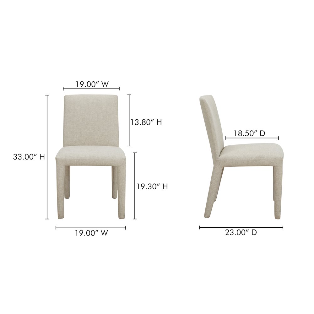 Monte Dining Chair Beige - Set Of Two. Picture 10