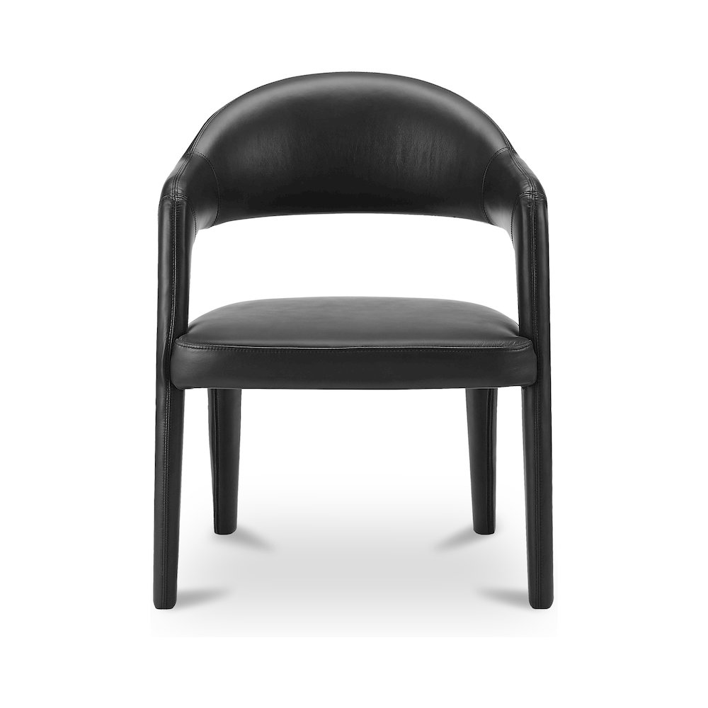 Martens Dining Chair Black Leather. Picture 1