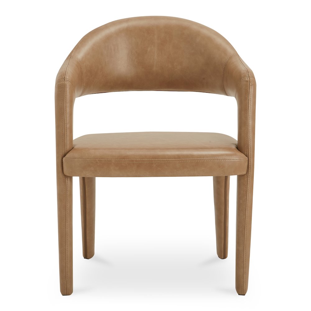 Martens Dining Chair Brown Leather. Picture 1