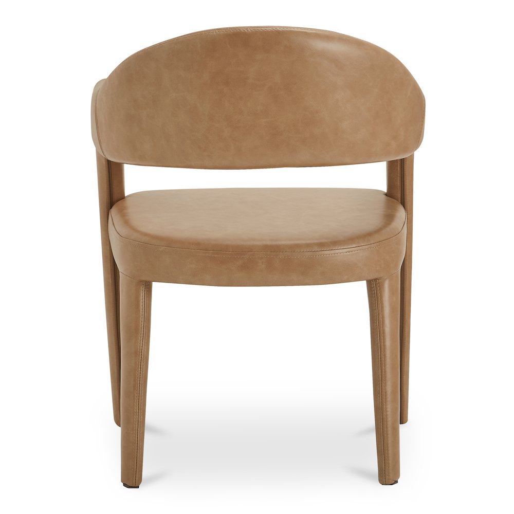 Martens Dining Chair Brown Leather. Picture 4