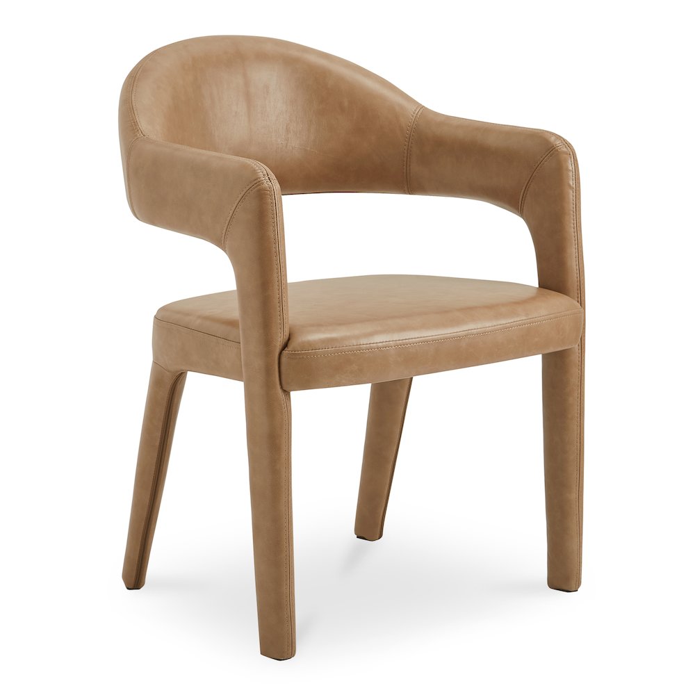 Martens Dining Chair Brown Leather. Picture 2
