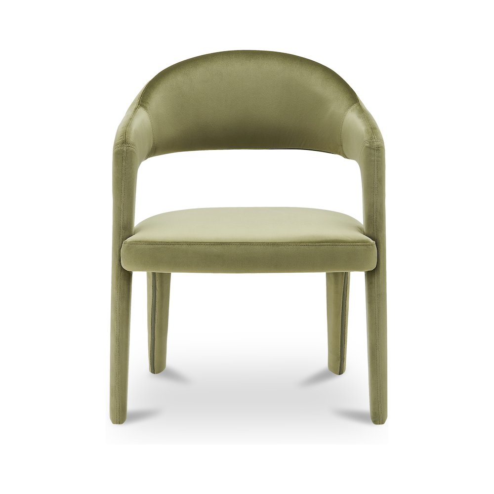 Martens Dining Chair Green Velvet. Picture 1