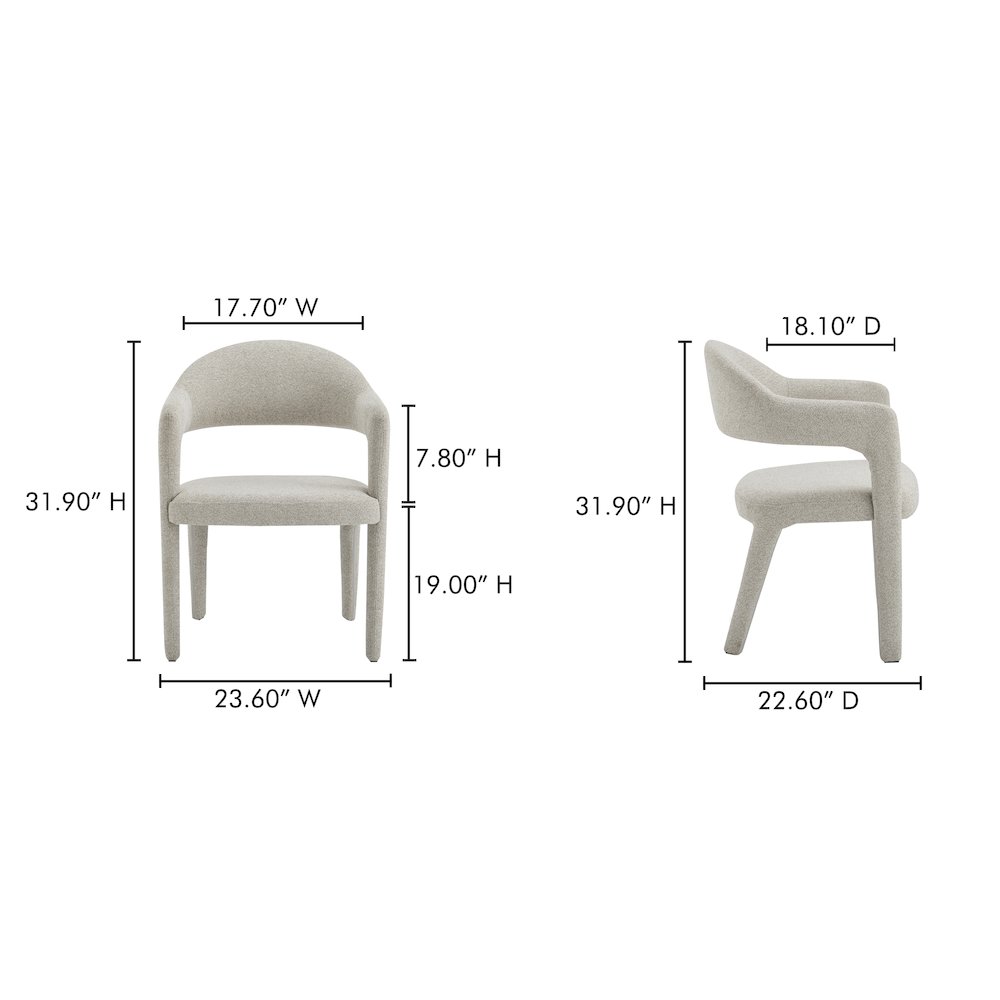 Martens Dining Chair Beige. Picture 8