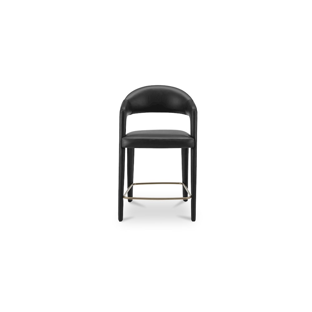 Martens Counter Stool Black Leather. Picture 1