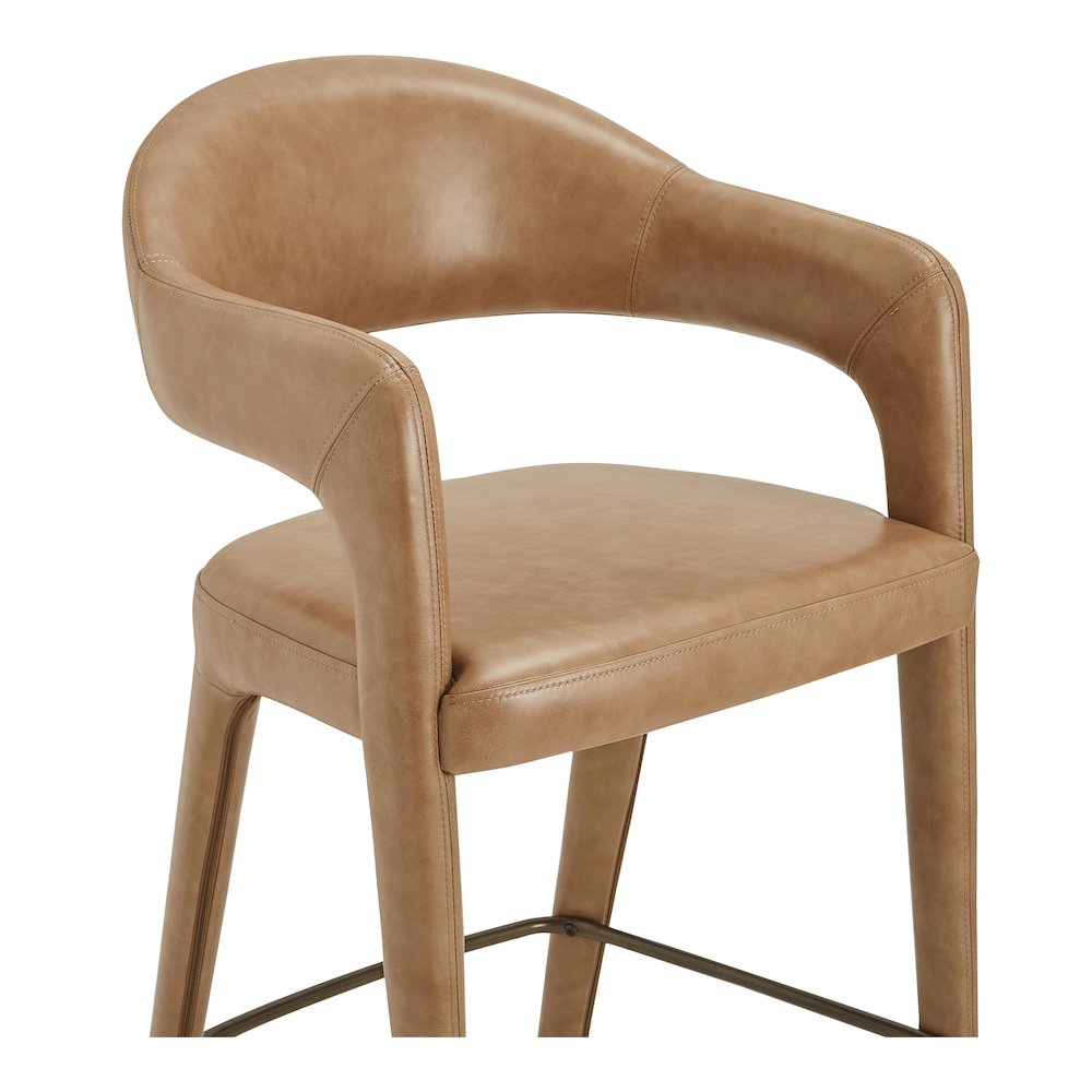 Martens Counter Stool Brown Leather. Picture 5