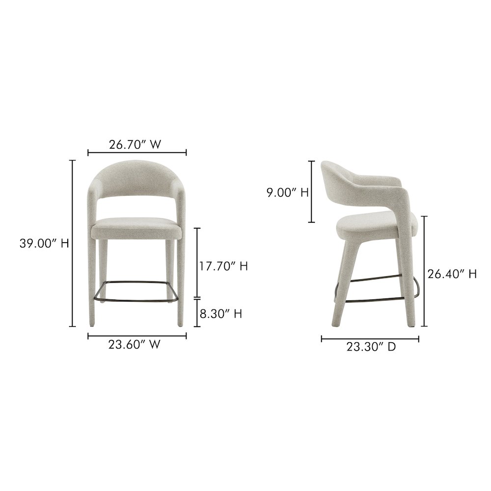 Martens Counter Stool Beige. Picture 7