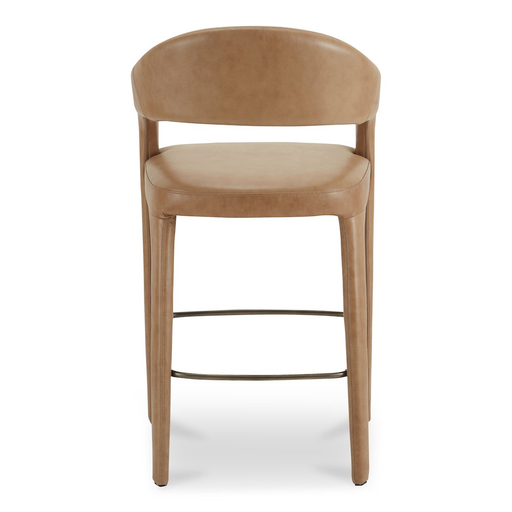 Martens Bar Stool Brown Leather. Picture 4