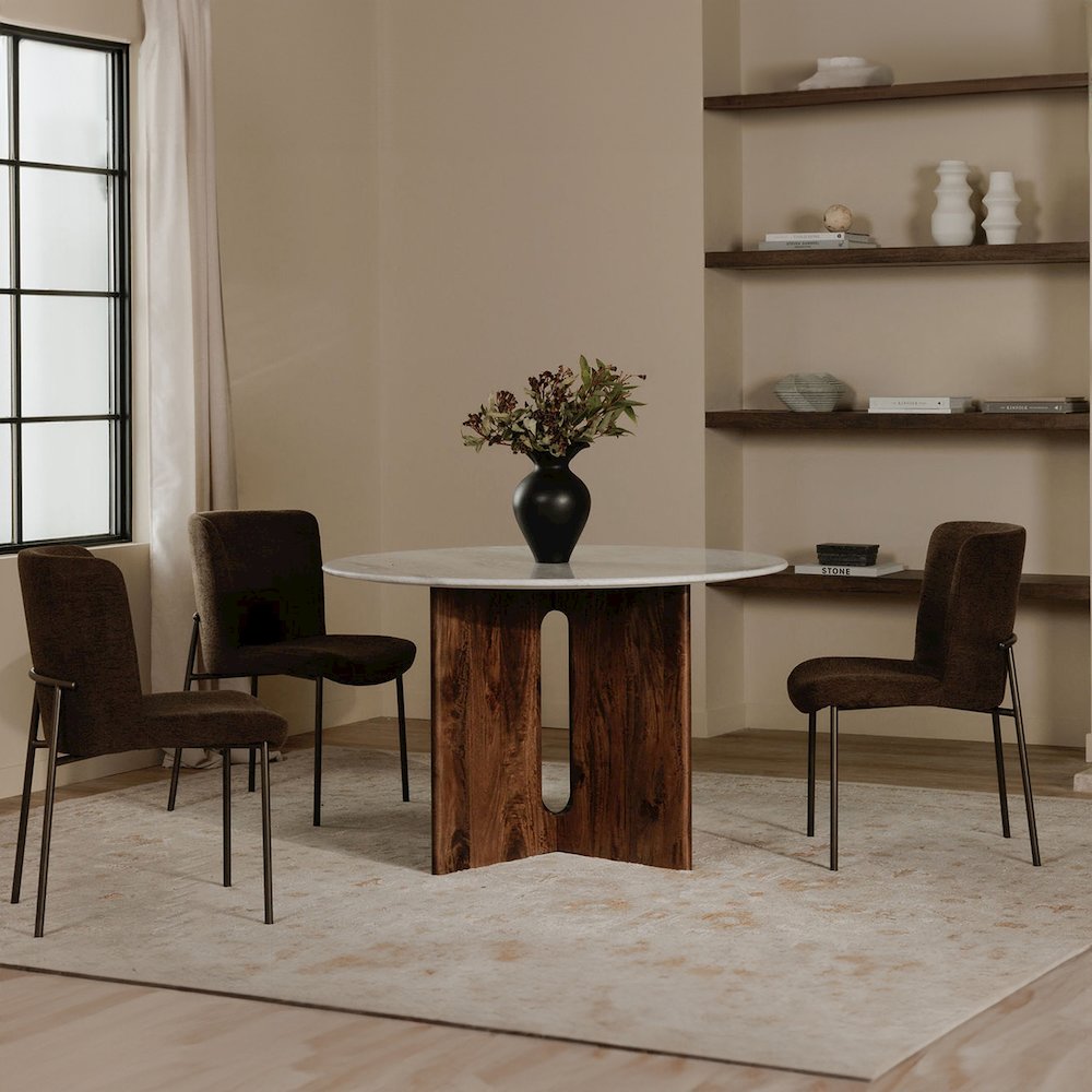 Early Dining Chair Dark Brown-Set Of Two. Picture 7
