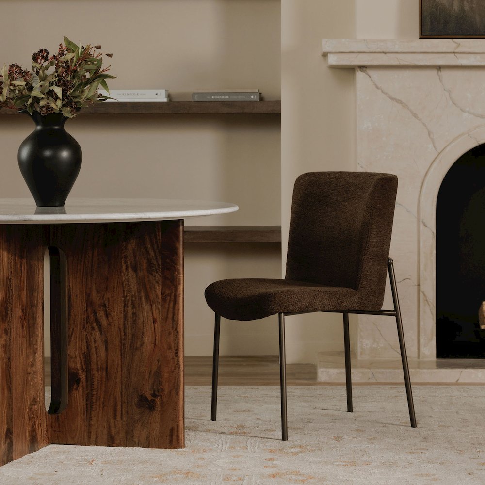 Early Dining Chair Dark Brown-Set Of Two. Picture 6
