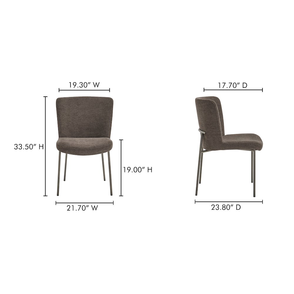 Early Dining Chair Dark Brown-Set Of Two. Picture 8