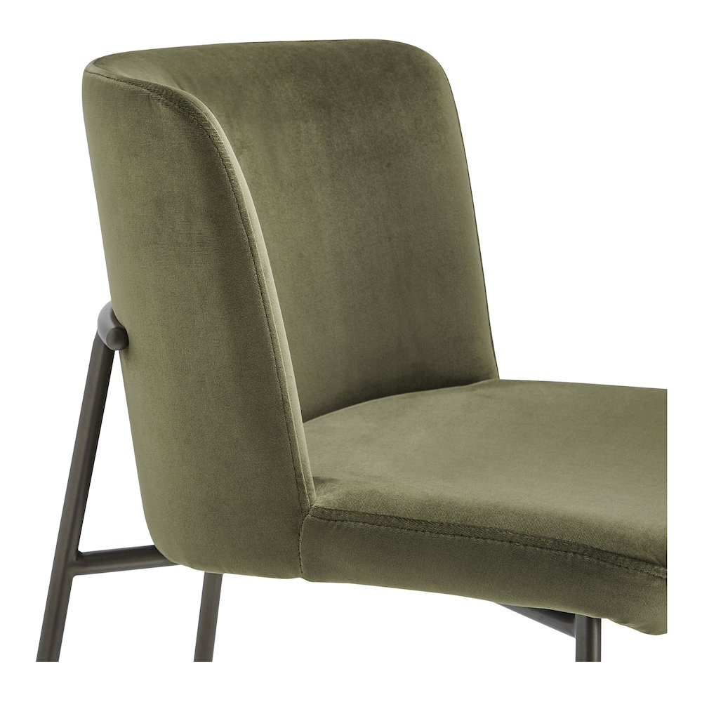 Early Counter Stool Faux Green Mohair. Picture 5