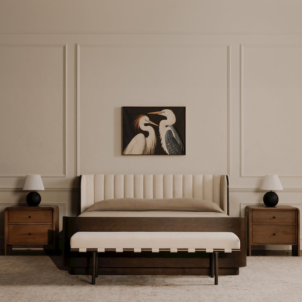 Carson Dining Bench Beige. Picture 6