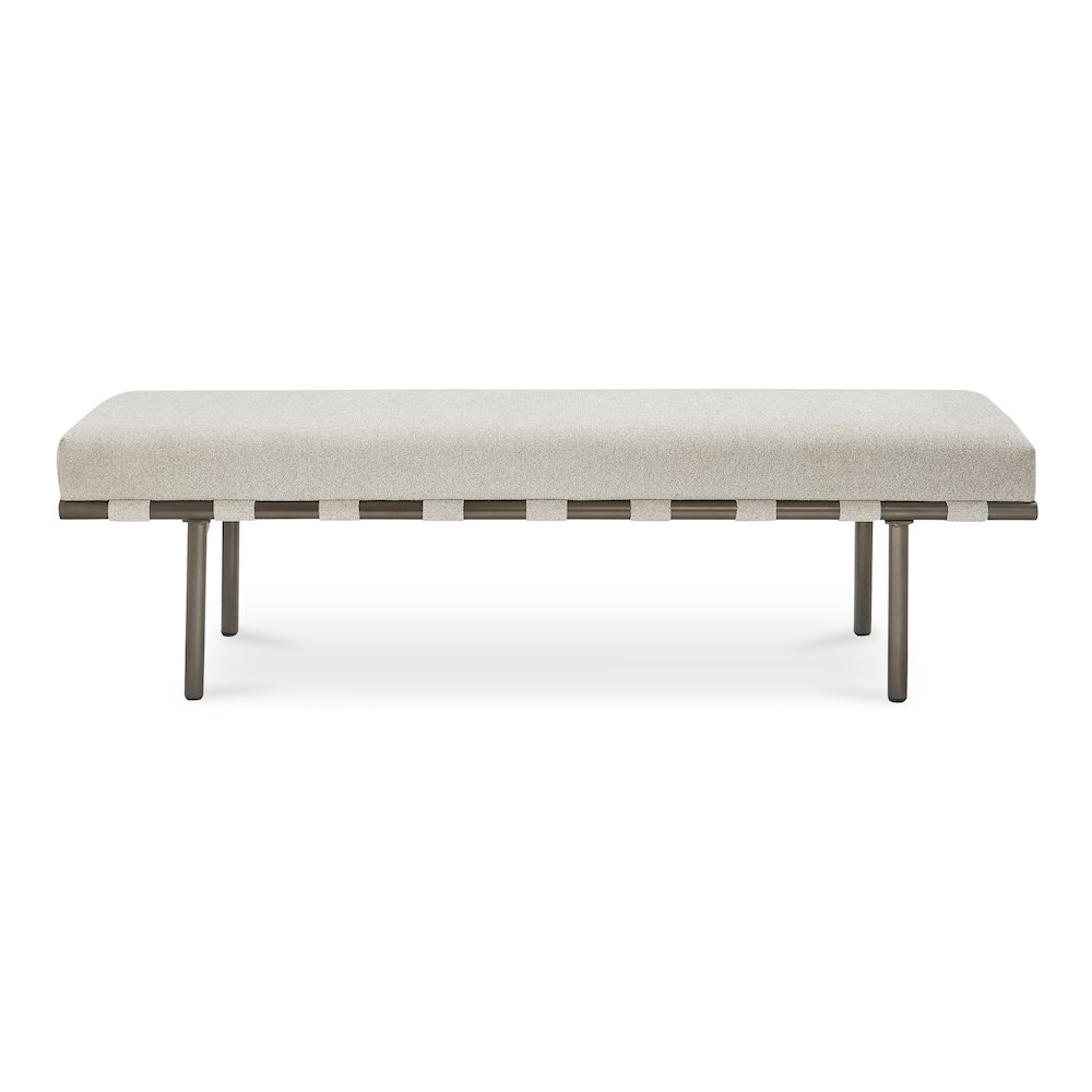Carson Dining Bench Beige. Picture 1