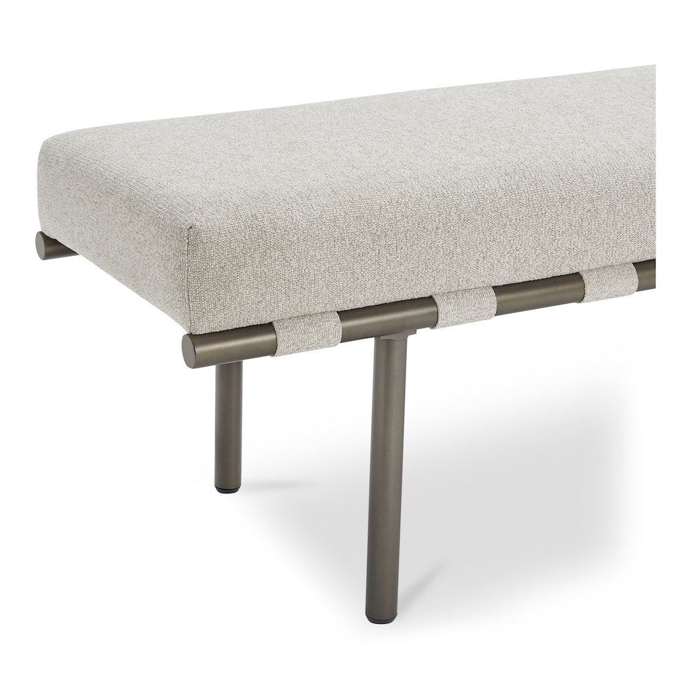 Carson Dining Bench Beige. Picture 4