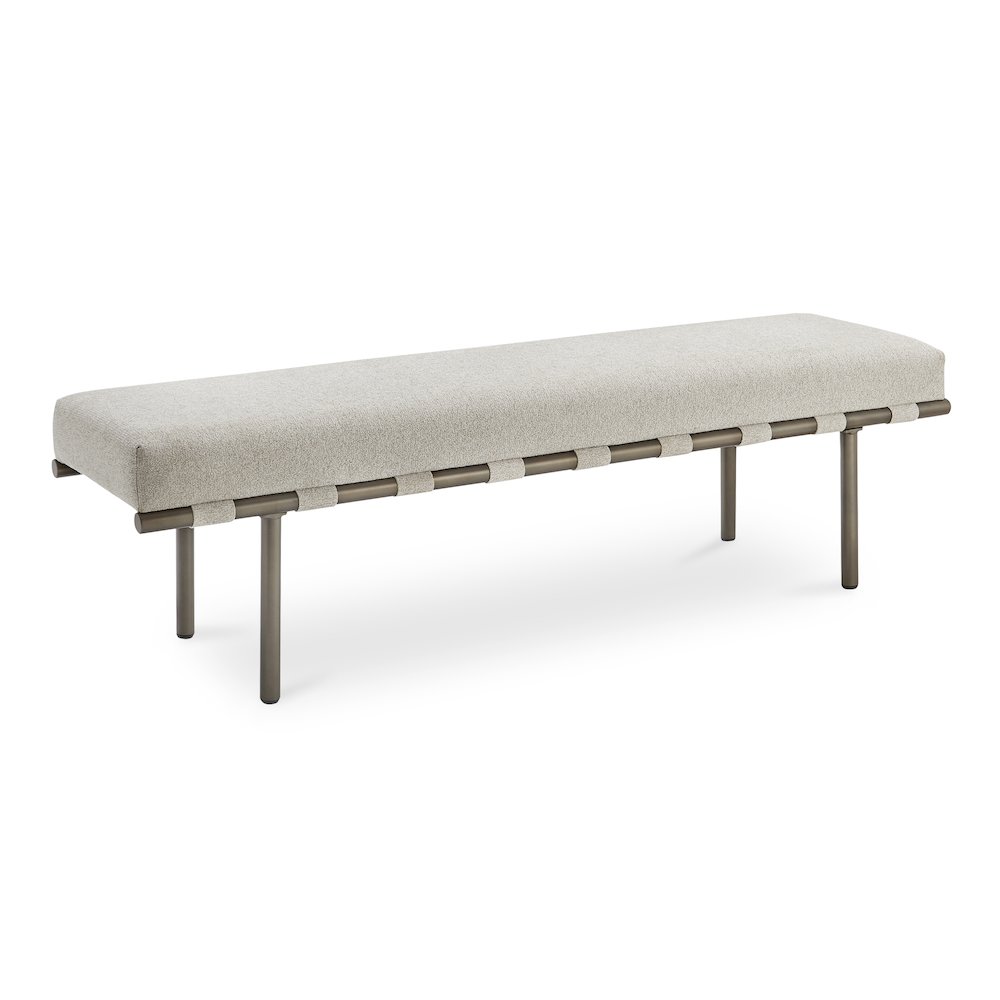 Carson Dining Bench Beige. Picture 2