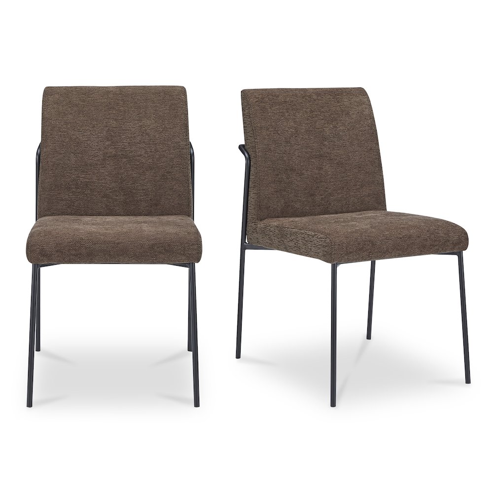 Danny Dining Chair Dark Brown Set of Two. Picture 1