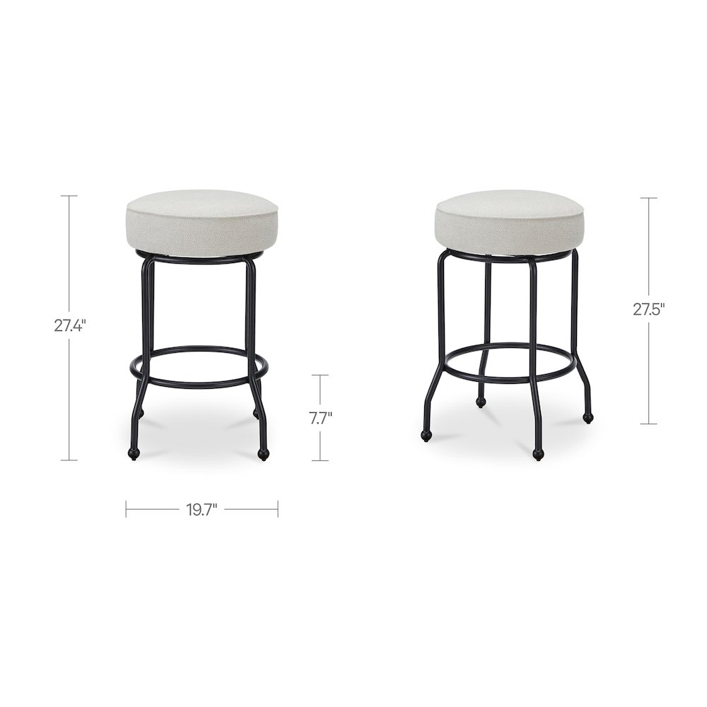 Kelsey Swivel Counter Stool Beige. Picture 3