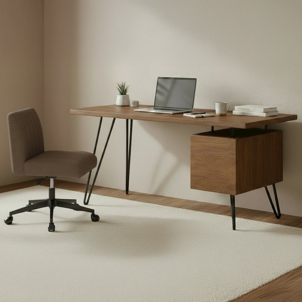 Sally Office Chair Light Brown. Picture 7