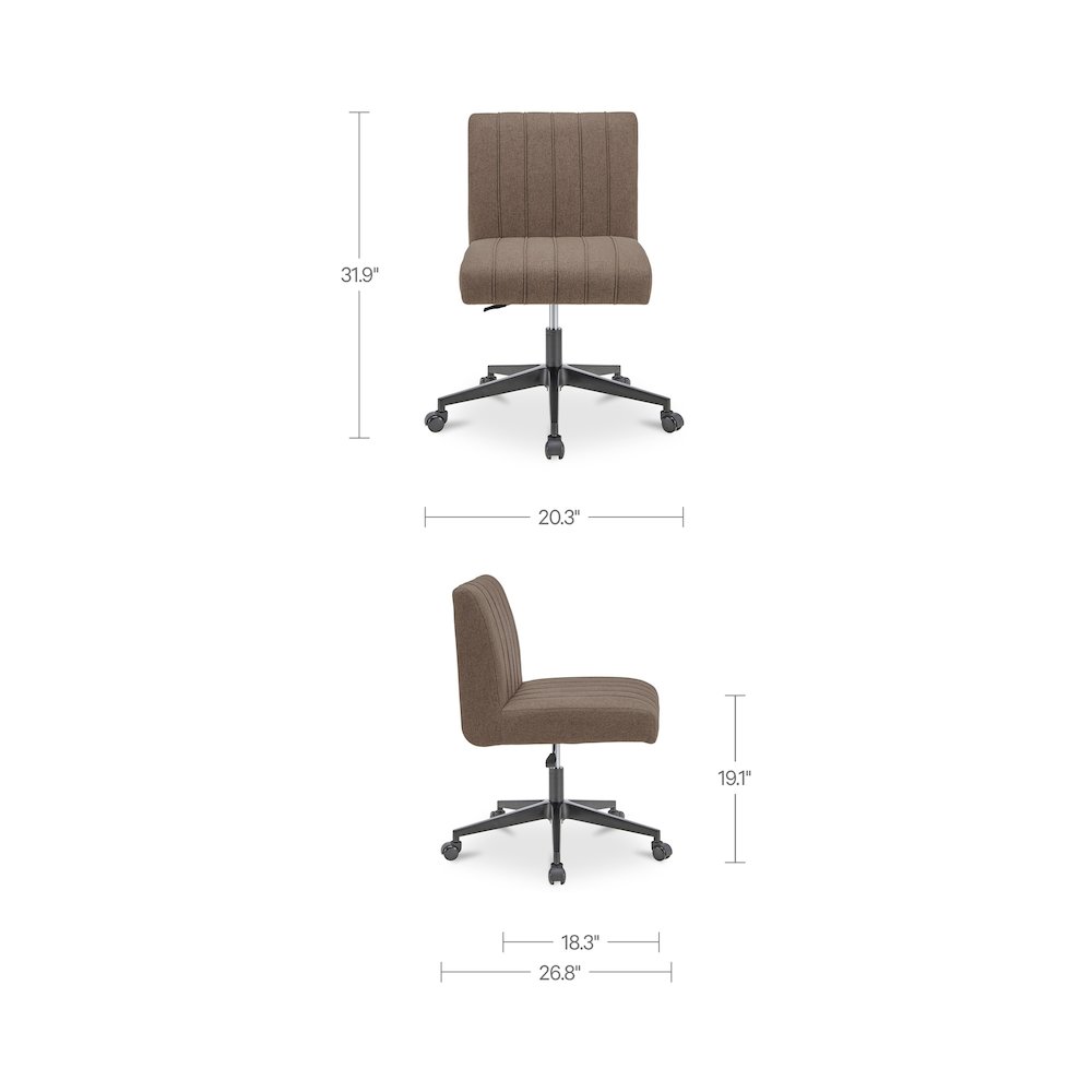 Sally Office Chair Light Brown. Picture 8