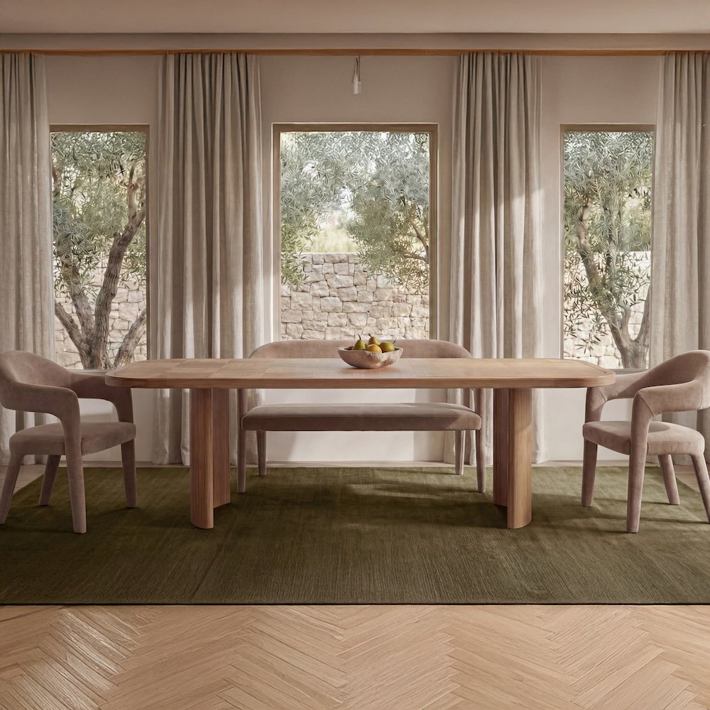 Martens Dining Bench Camel. Picture 2
