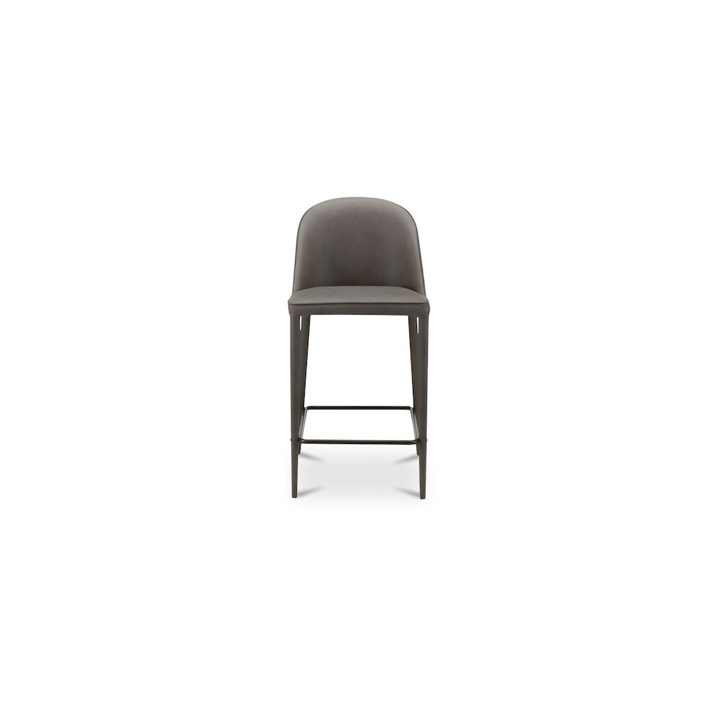Burton Counter Stool Grey Vegan Leather. Picture 1