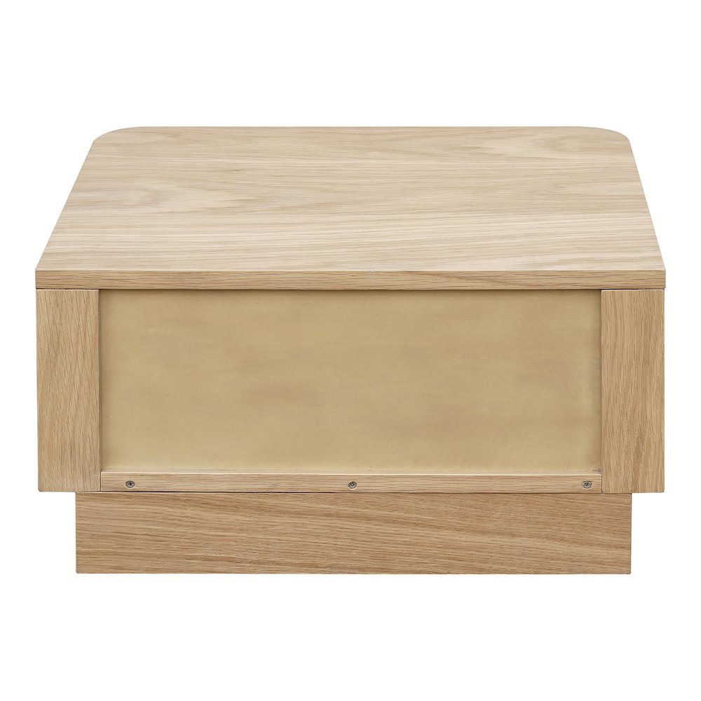 Round Off Small Nightstand Light Oak Brown. Picture 4