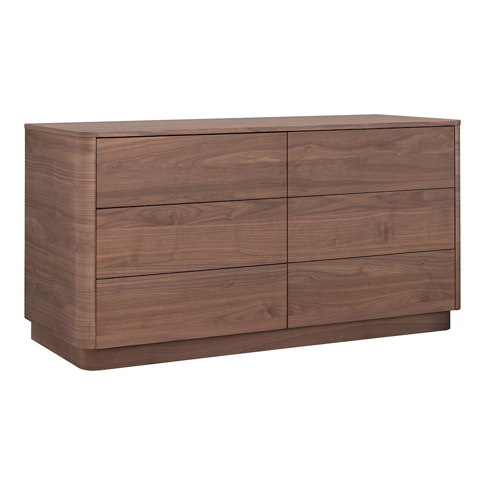 Round Off Dresser Walnut Brown. Picture 2