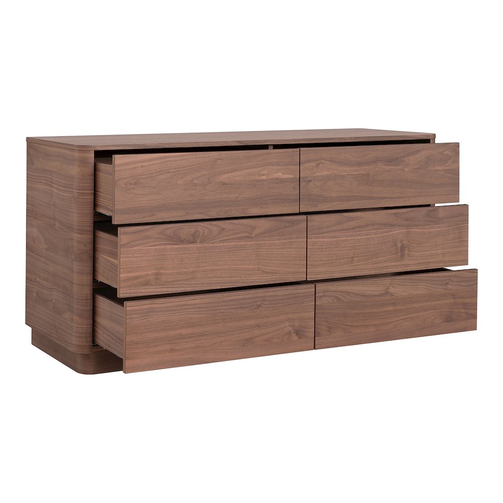 Round Off Dresser Walnut Brown. Picture 3
