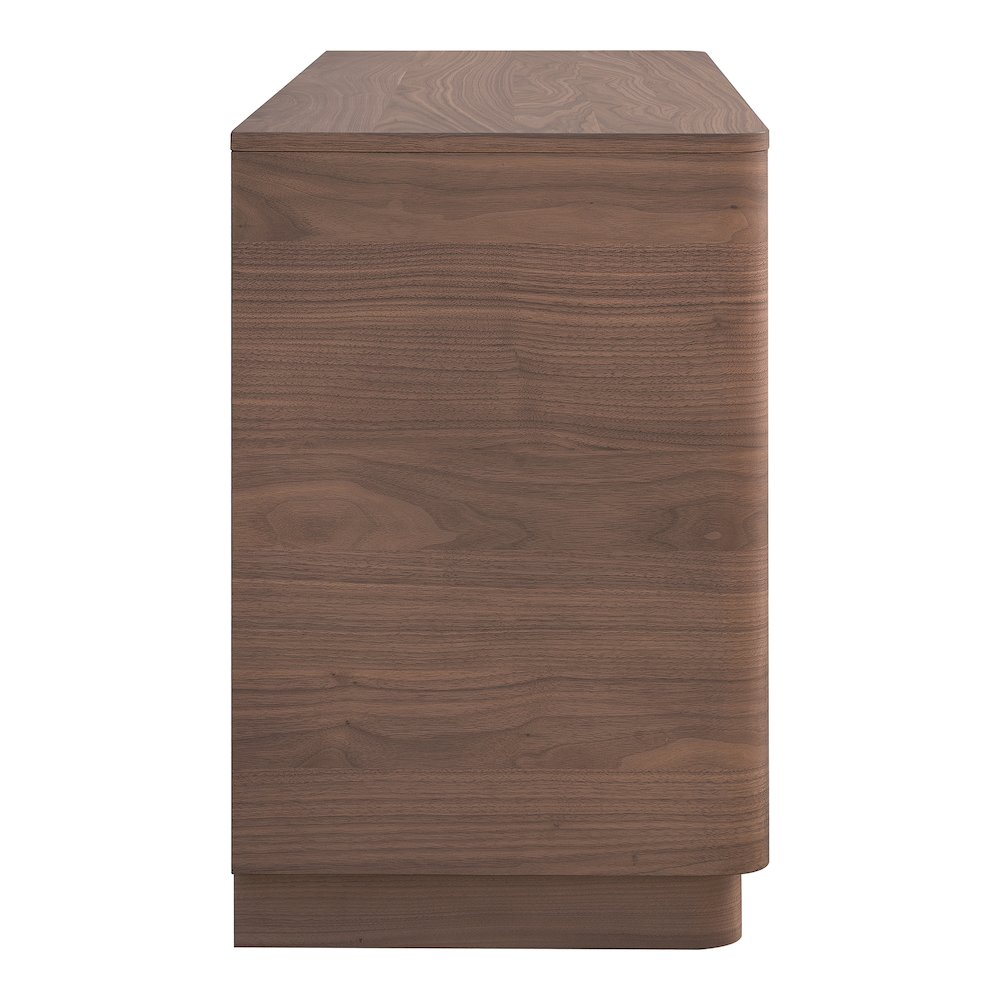 Round Off Dresser Walnut Brown. Picture 4