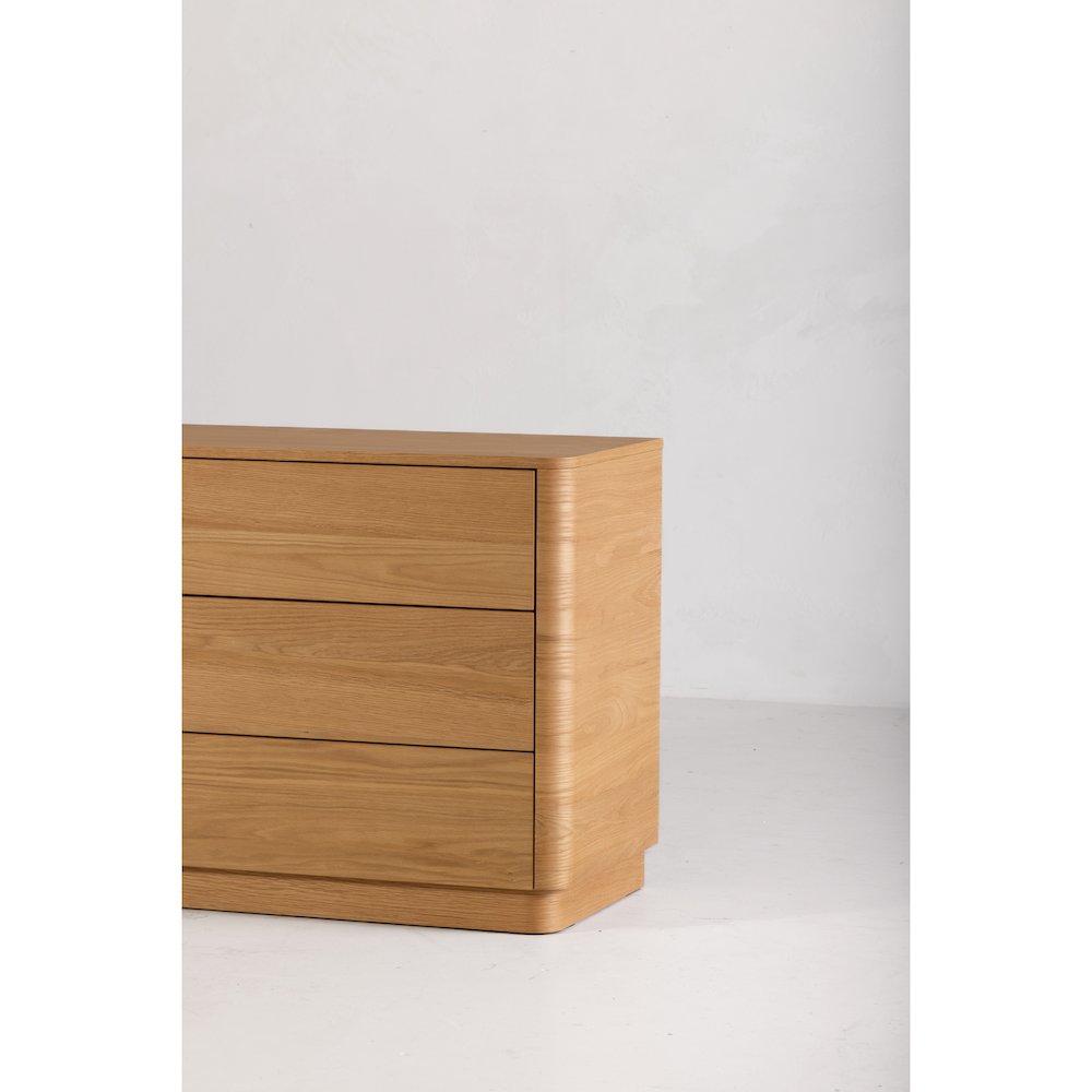 Round Off Dresser Light Oak Brown. Picture 6