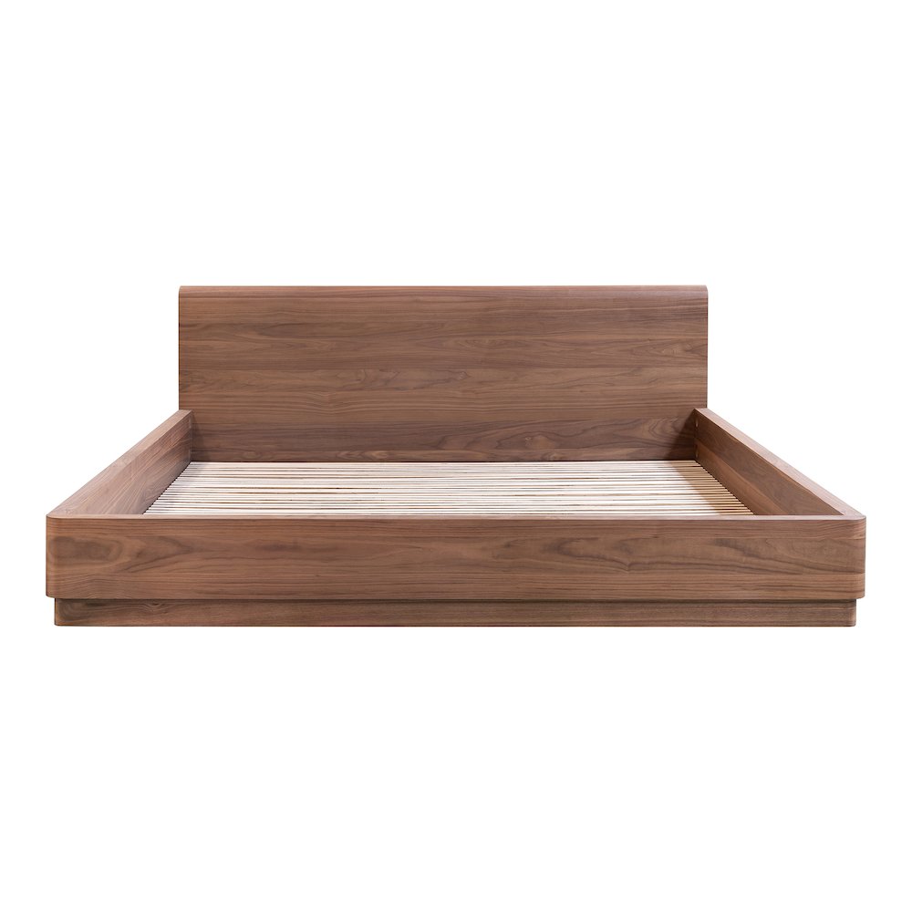 Round Off Queen Bed Walnut Brown. Picture 2