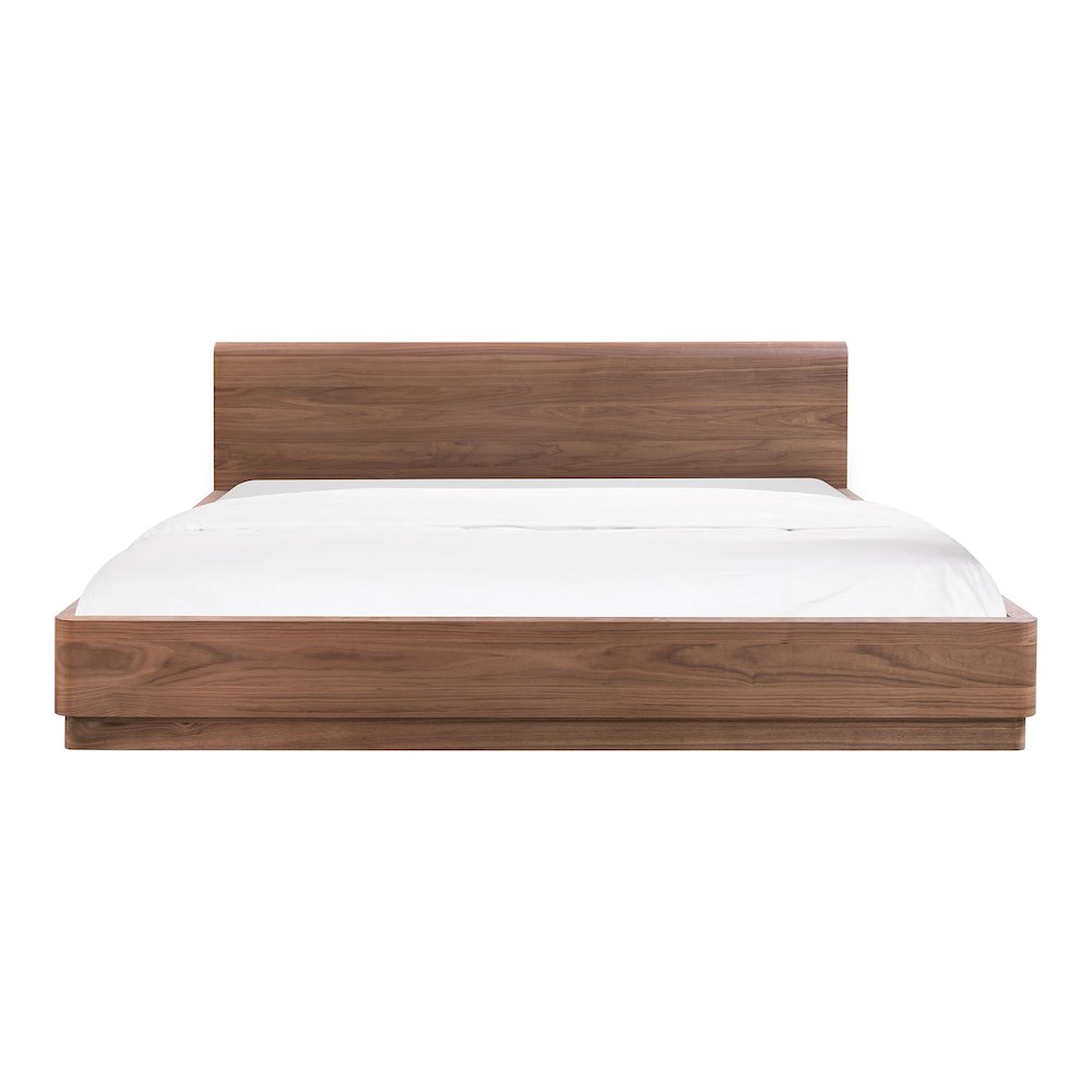 Round Off Queen Bed Walnut Brown. Picture 8