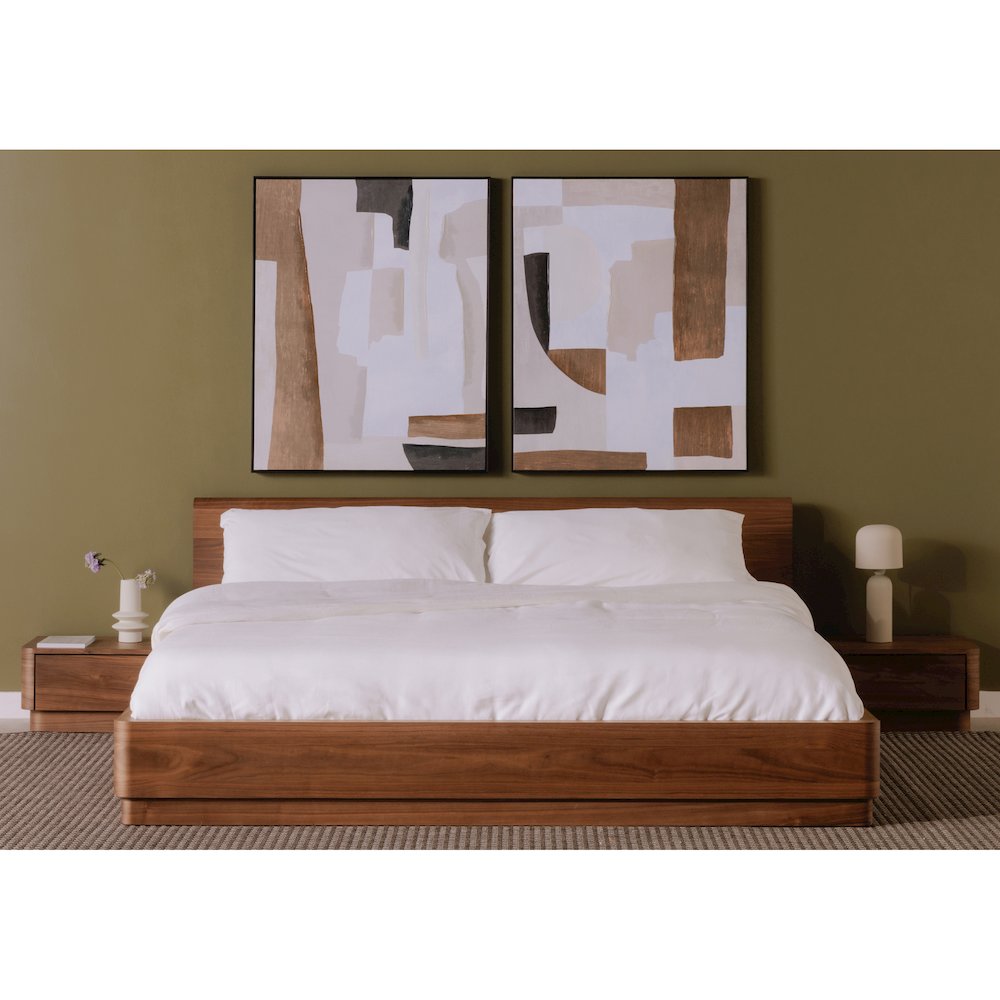 Round Off Queen Bed Walnut Brown. Picture 12