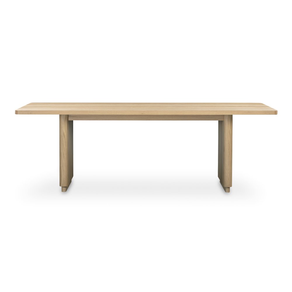 Round Off Small Dining Table Natural Oak. Picture 1