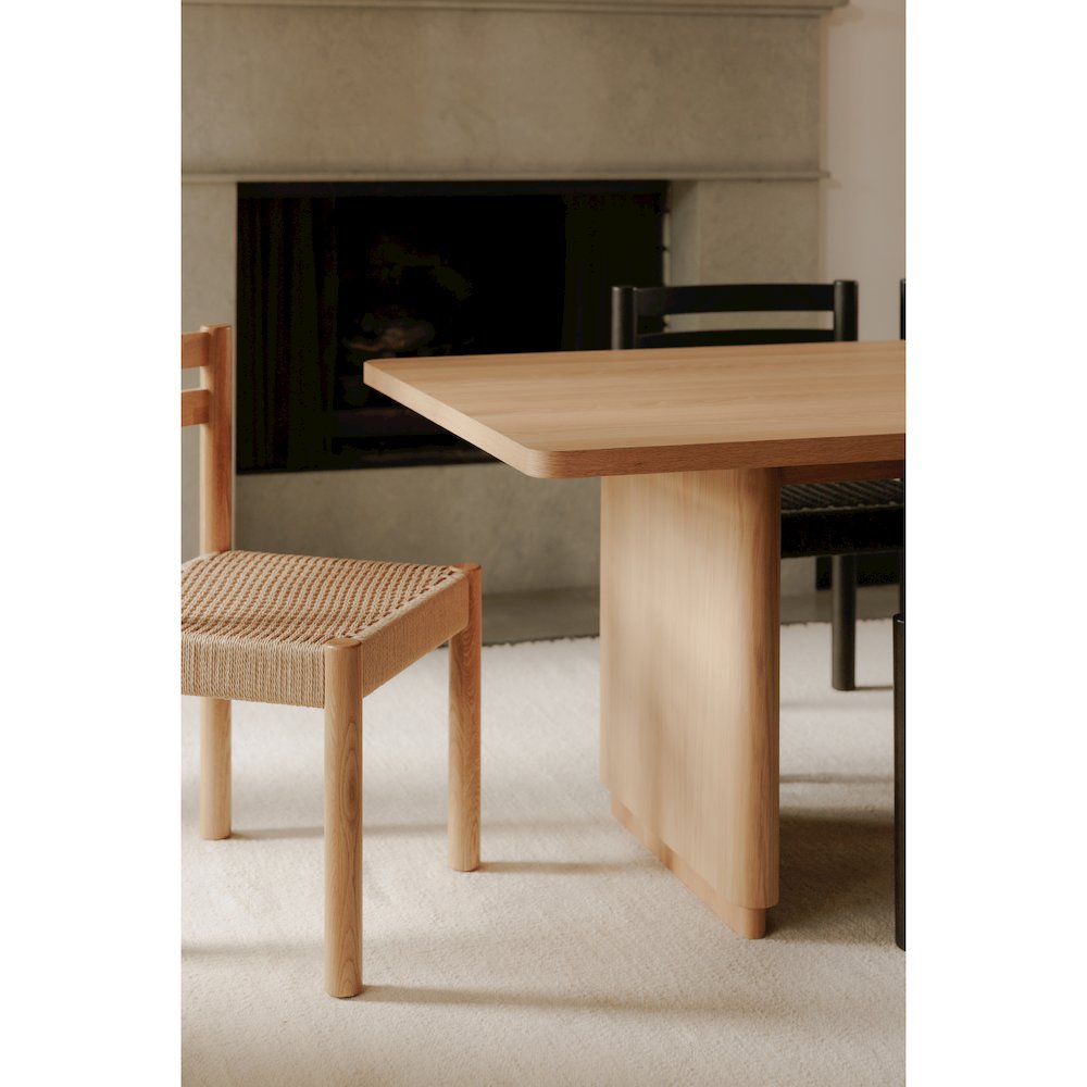 Round Off Small Dining Table Natural Oak. Picture 5