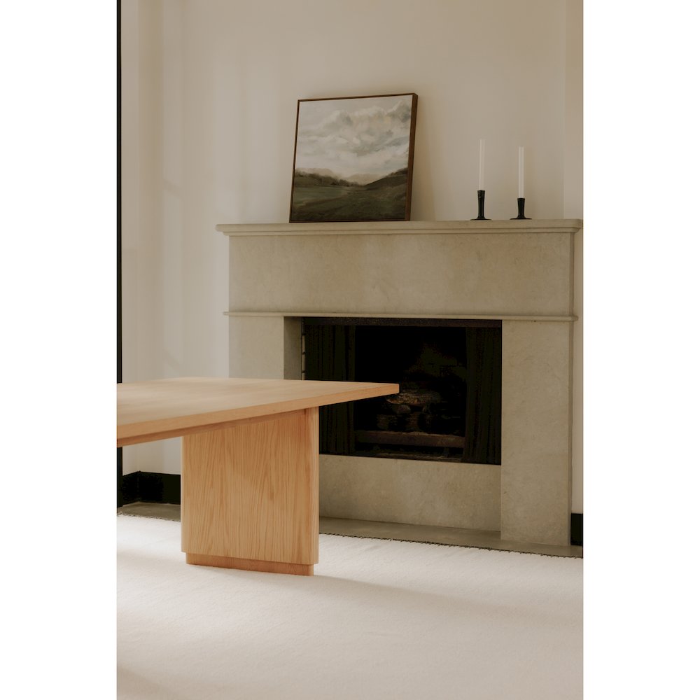 Round Off Small Dining Table Natural Oak. Picture 6