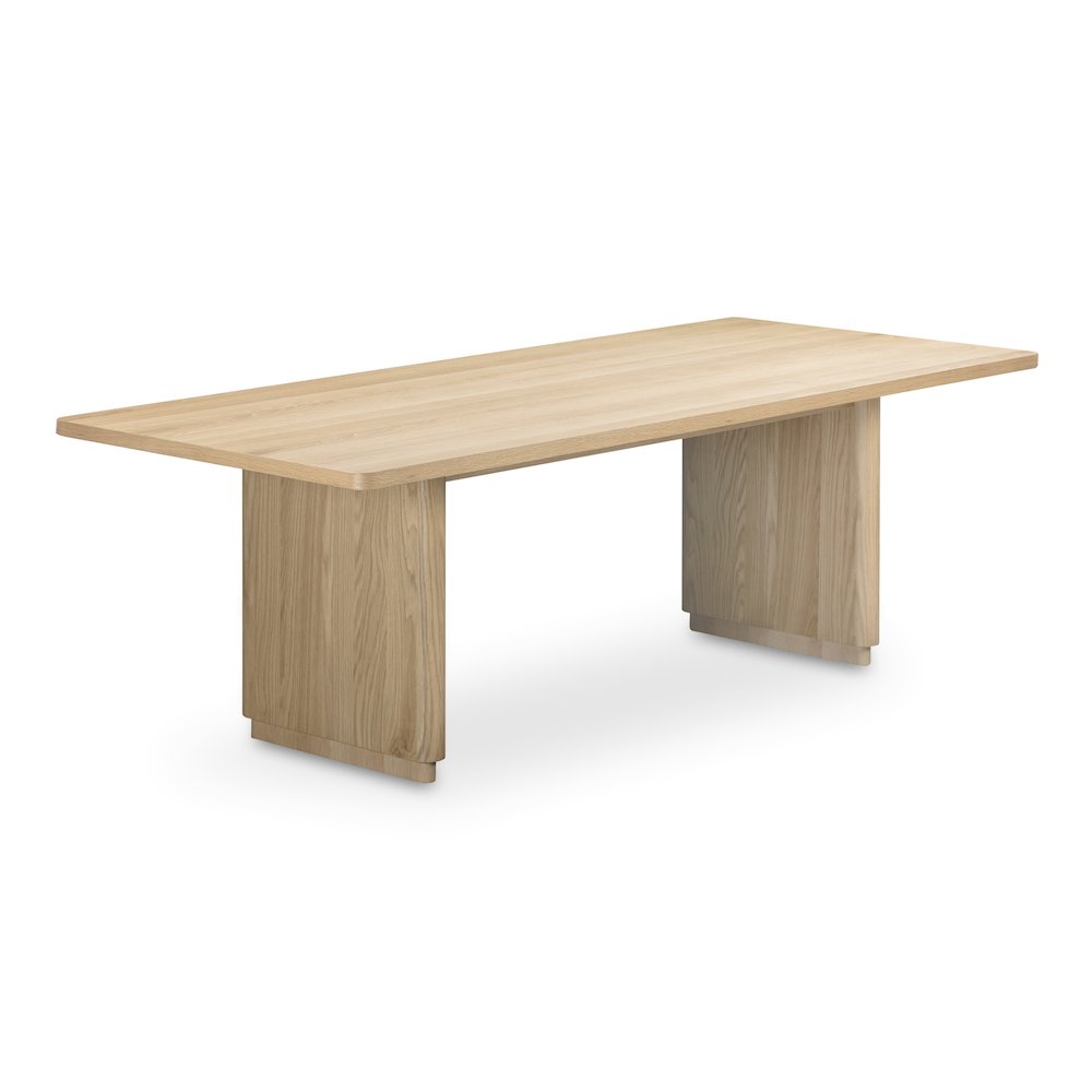 Round Off Small Dining Table Natural Oak. Picture 2