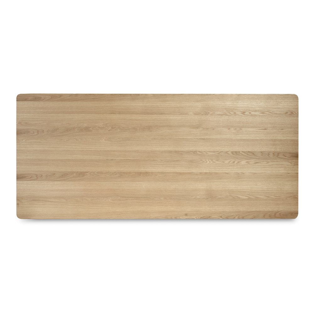 Round Off Small Dining Table Natural Oak. Picture 4