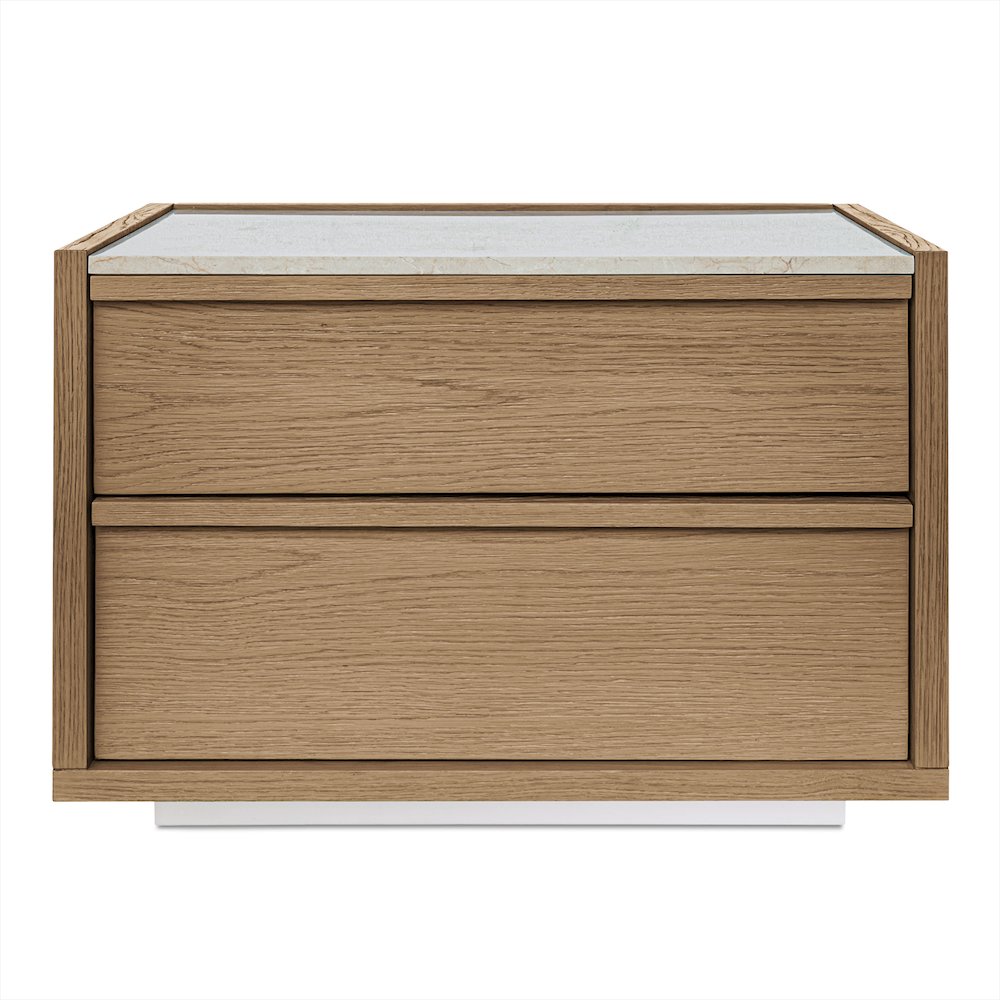 Ashcroft Nightstand Oak. Picture 1