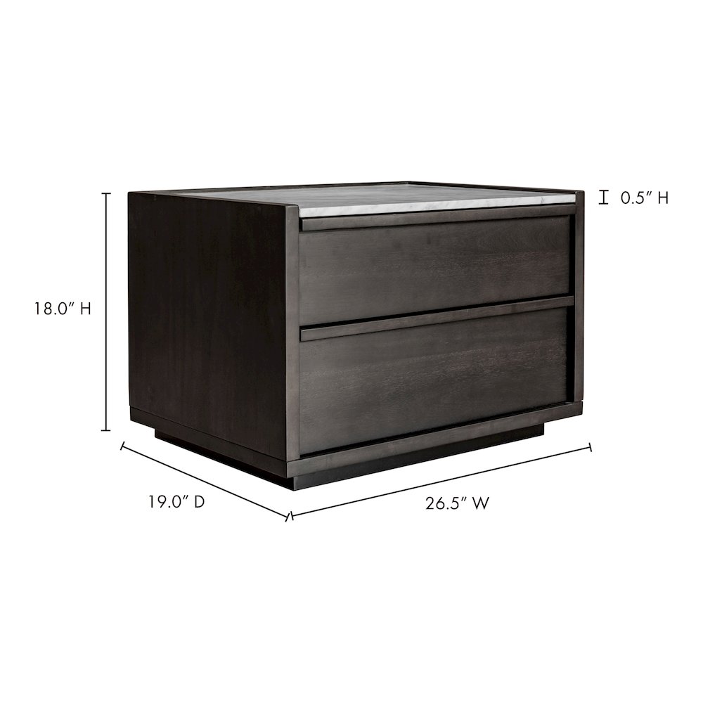 Ashcroft Nightstand Dark Grey. Picture 15