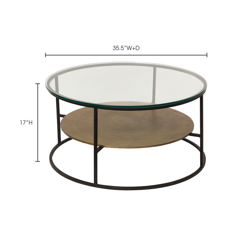 Callie Coffee Table Antique Brass. Picture 7