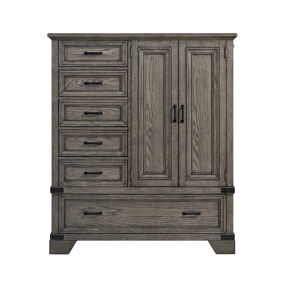 Forge 6-Drawer Gentleman's Chest, Brushed Steel. Picture 2