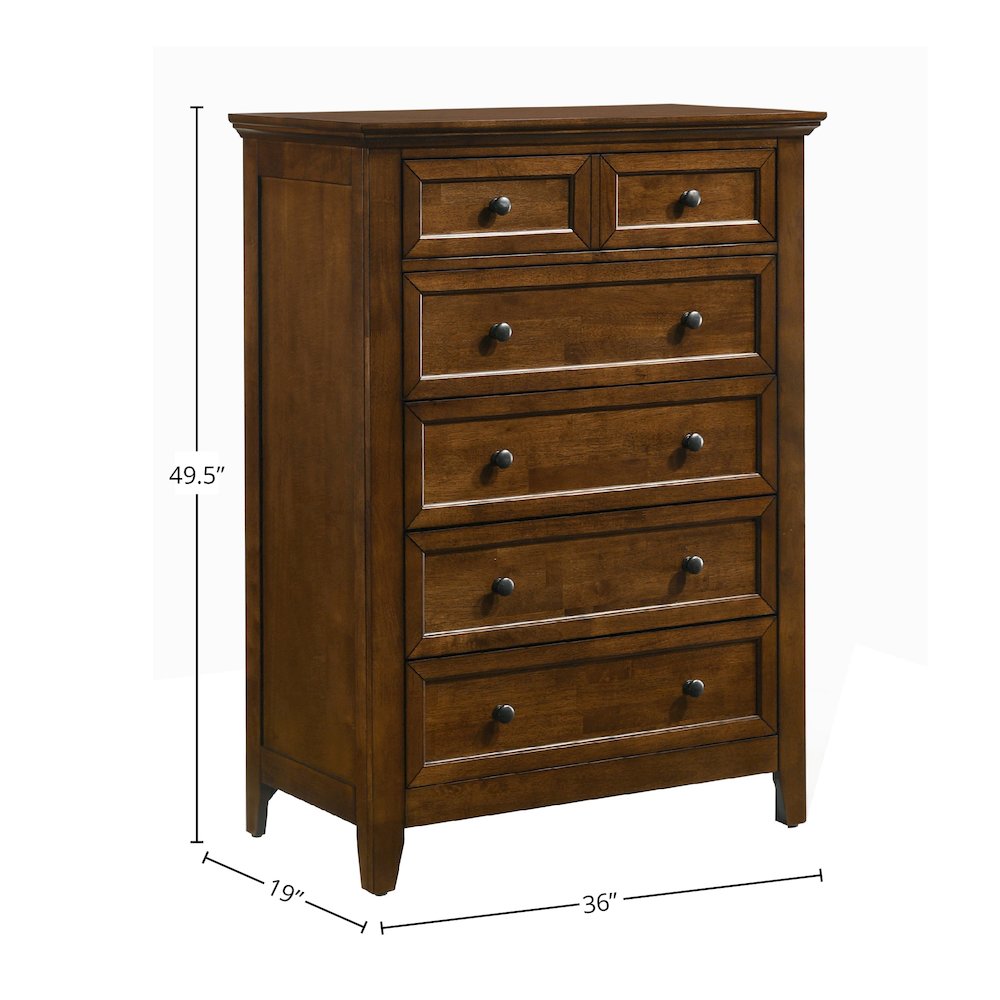 San Mateo Youth 5-Drawer Chest, Tuscan. Picture 2