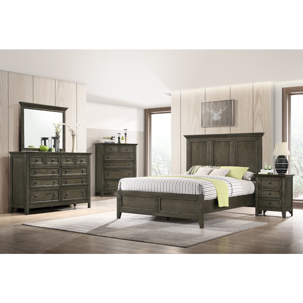 San Mateo 10-Drawer Dresser, Gray. Picture 4