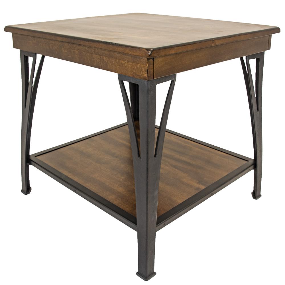 End Table, 24 x 26 x 24 in Copper. Picture 1