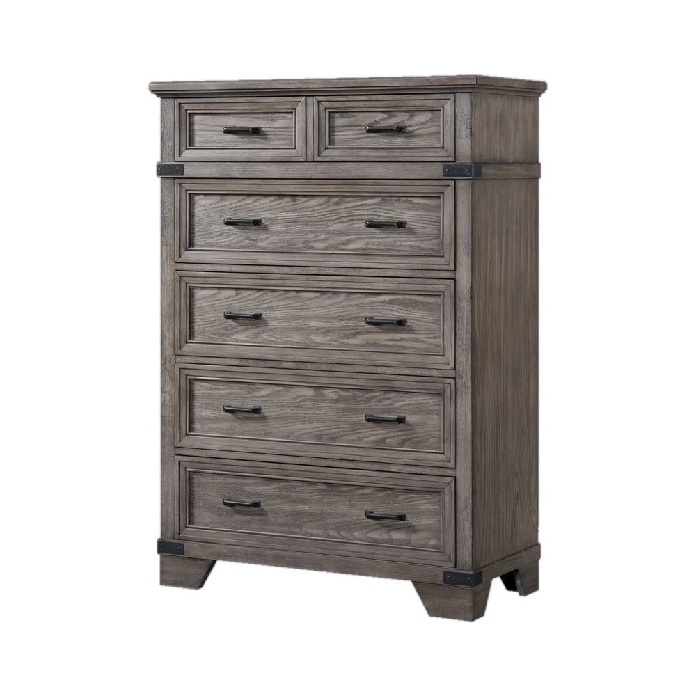 Forge 6-Drawer Standard Chest, Brushed Steel. Picture 1