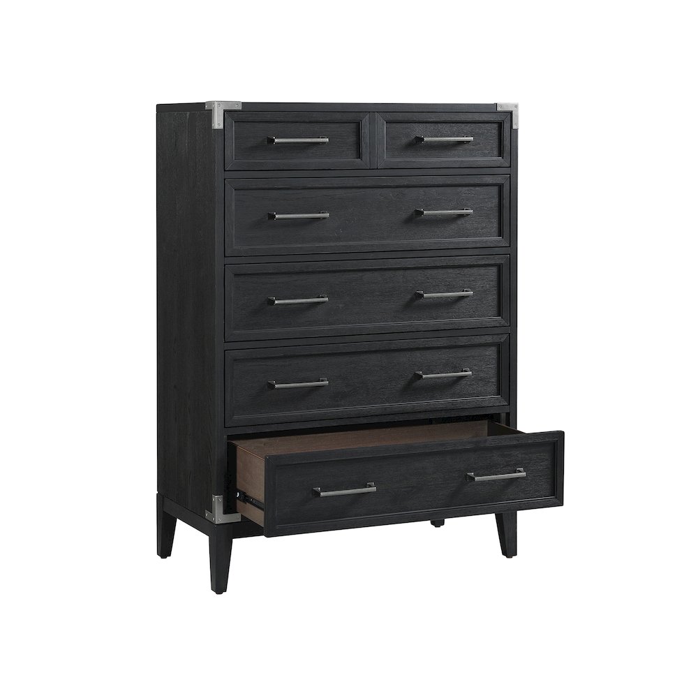 Laguna 5-Drawer Chest, Weathered Steel. Picture 4