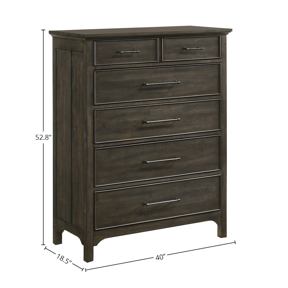 Hawthorne 6-Drawer Chest, Brushed Charcoal. Picture 2