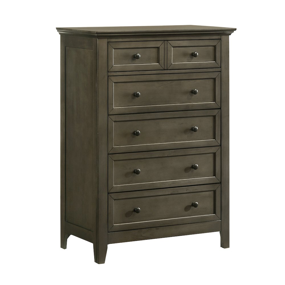 San Mateo Youth 5-Drawer Chest, Gray. Picture 1