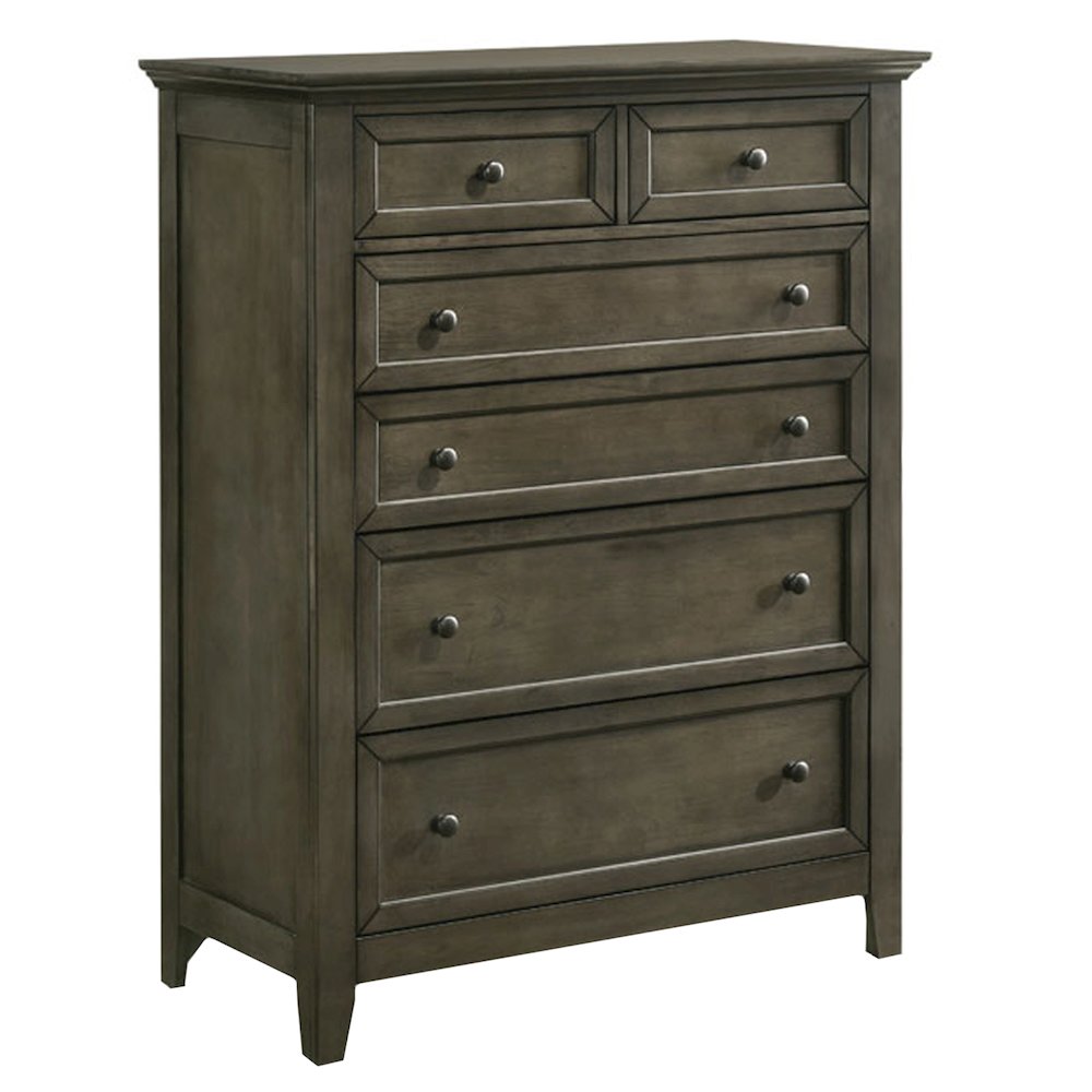 San Mateo 6-Drawer Standard Chest, Gray. Picture 1